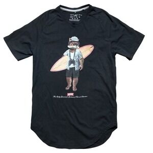 AKOO MFG CO SCOOP Fox Surfboard Binoculars Short Sleeve Black T-Shirt Men's‎ S